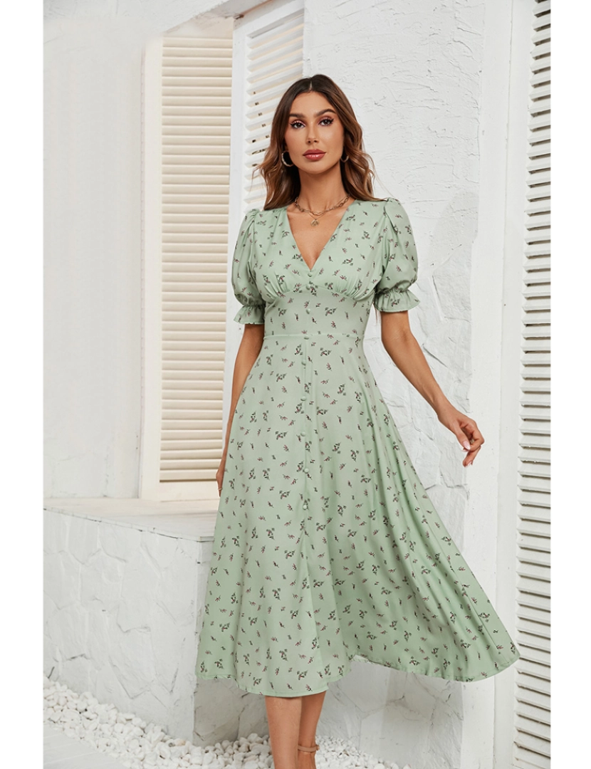 Amina Glam - Vestido de Senhora Verde