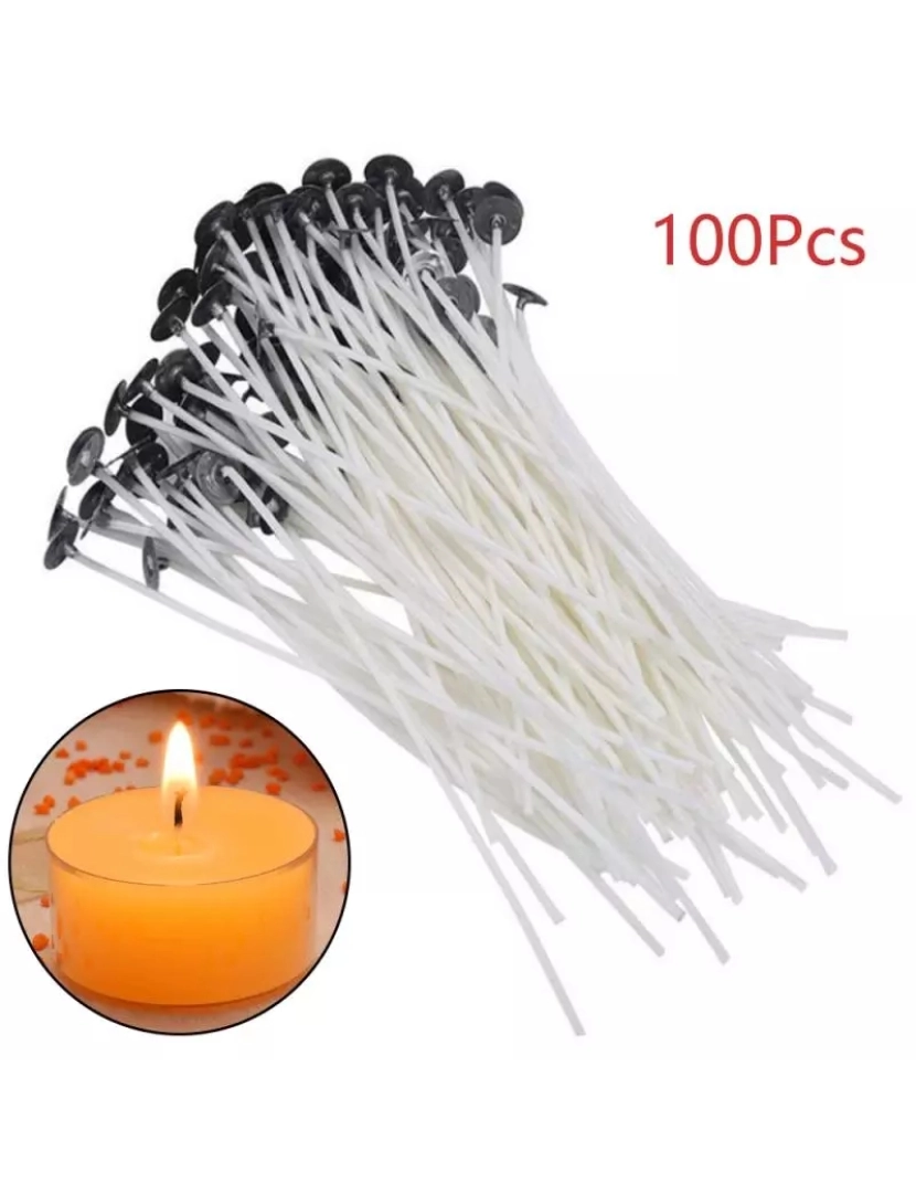 Inf - Pavios para velas enceradas (20 cm) 100 unid.