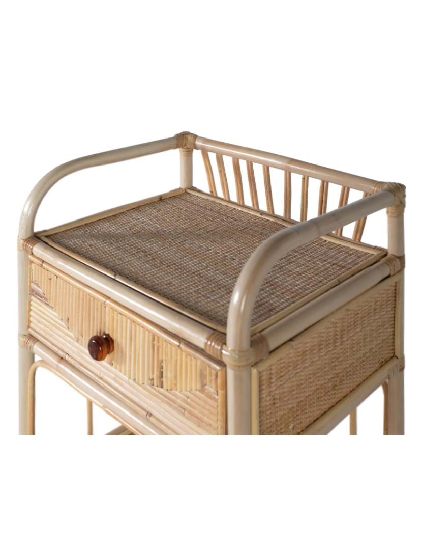 imagem de Mesa De Cabeceira Em Rattan Natural 65X50X402