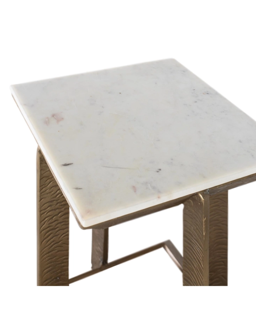 imagem de Mesa De Centro De Alumínio E Mármore Blanco.Giner Y Colomer.52X40X403