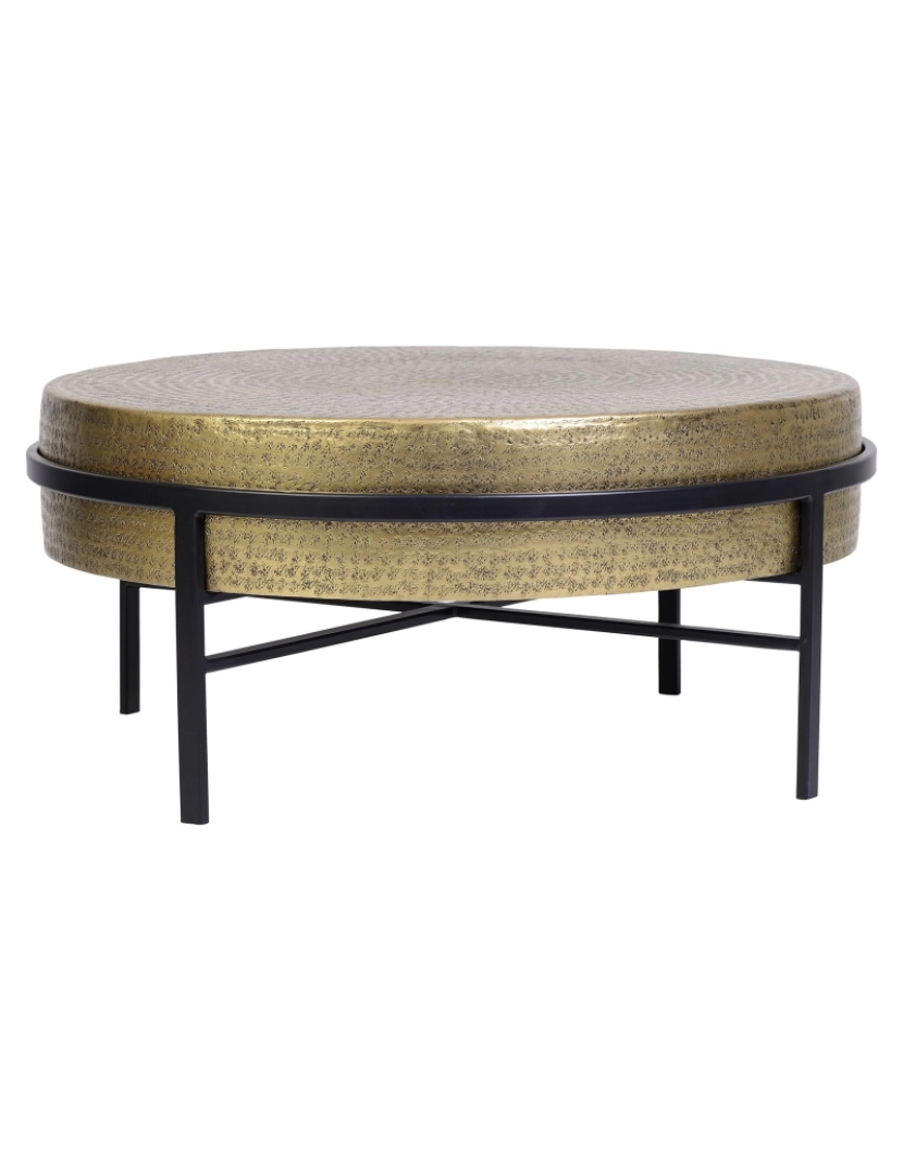 Giner Y Colomer - Mesa De Centro Com Tampo Em Bronze E Pés Em Metal Preto Negro.Giner Y Colomer.37X82X82