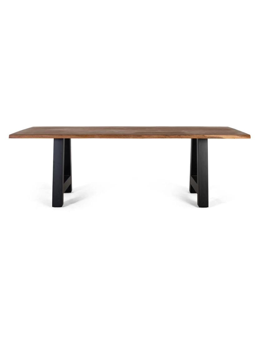 Giner Y Colomer - Mesa De Jantar Em Acácia E Pés De Metal 240 Cm 77X240X100