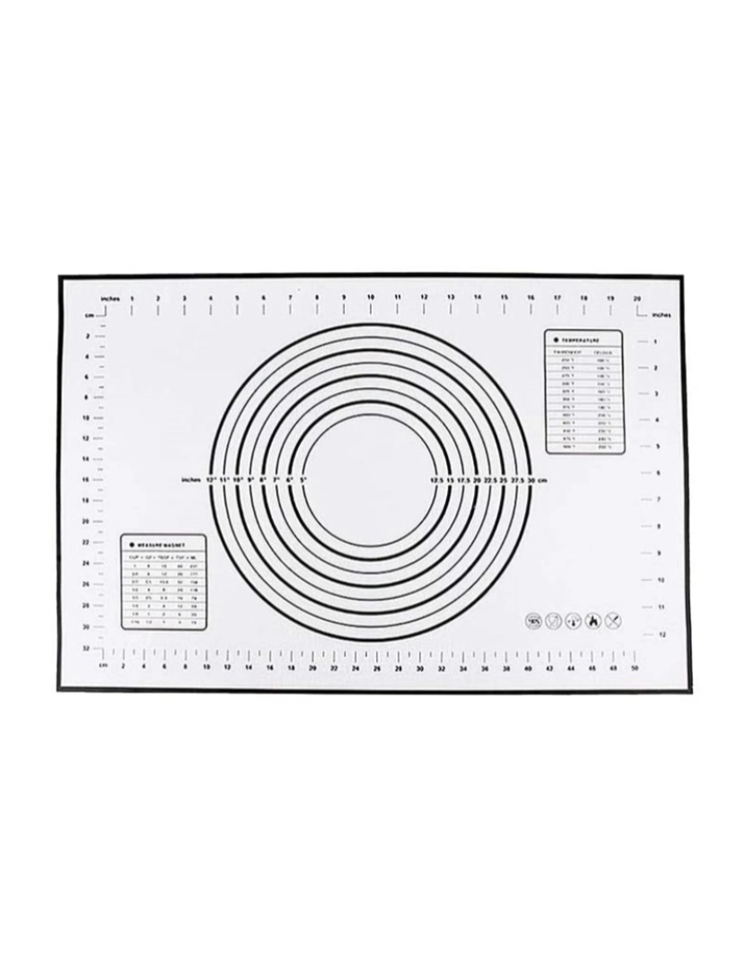 Inf - Tapete traseiro de silicone antiaderente 50x70 cm