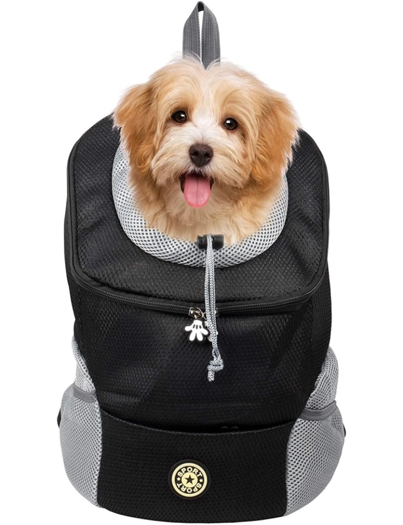 Inf - Mochila de transporte para cães (M) Preto