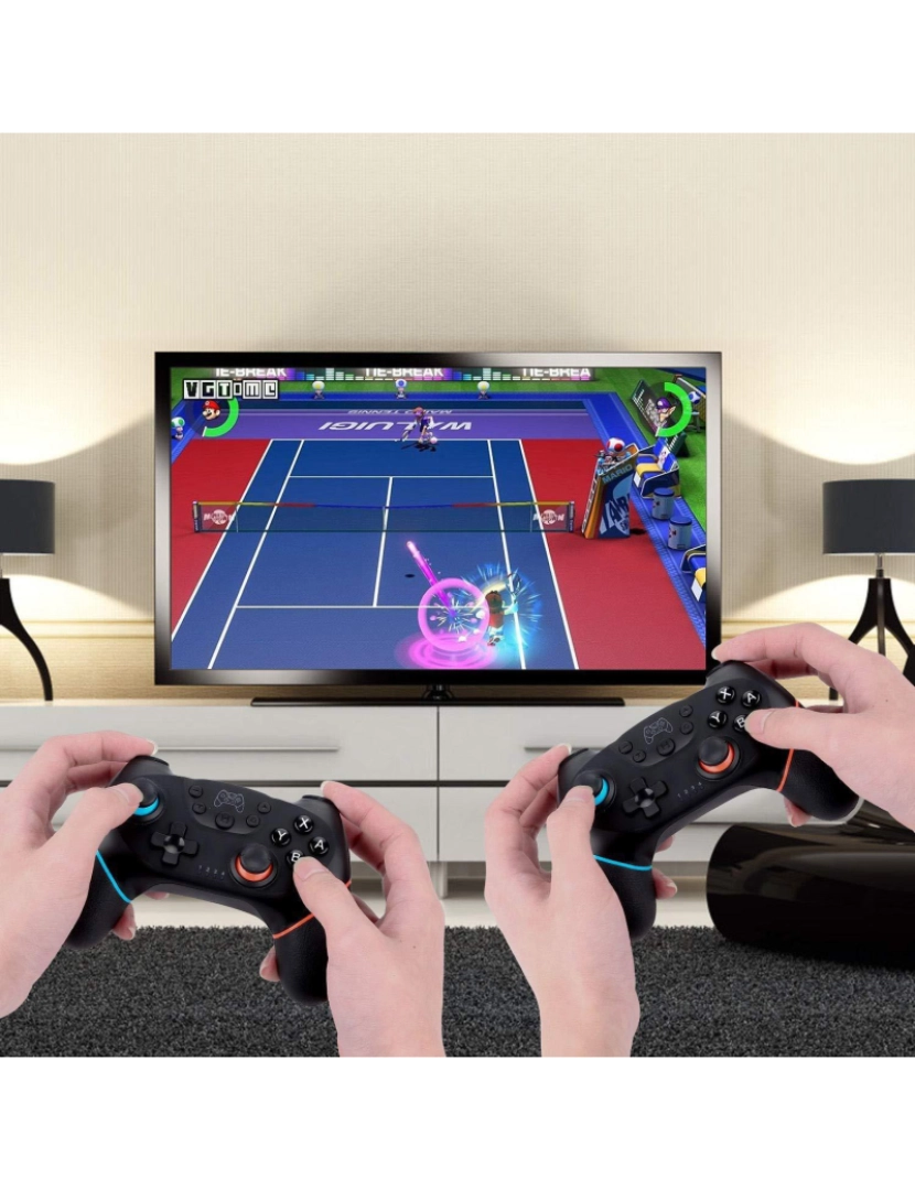 imagem de Controlador de jogo sem fio Nintendo Switch Pro Bluetooth dupla vibração Turbo Power4