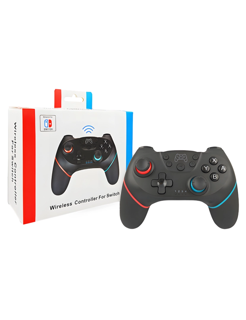 imagem de Controlador de jogo sem fio Nintendo Switch Pro Bluetooth dupla vibração Turbo Power9