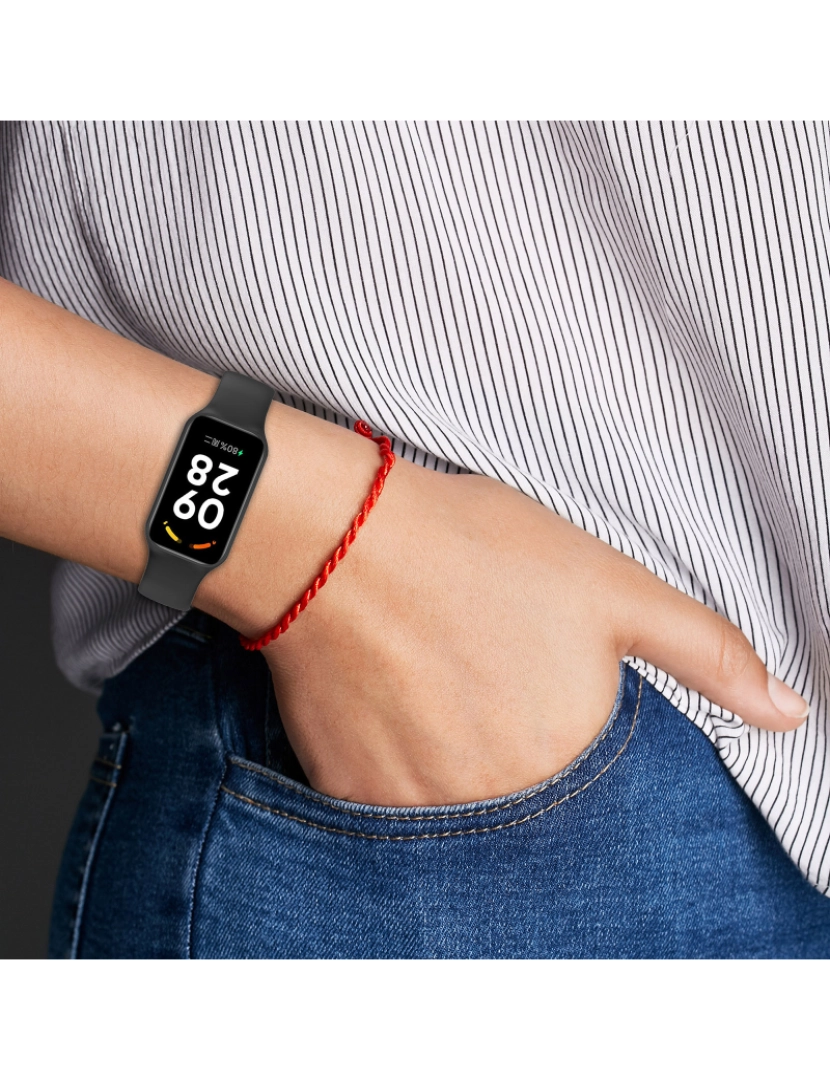 imagem de Pulseira para Xiaomi Smart Band 8 Active, Redmi Band 2 Black3