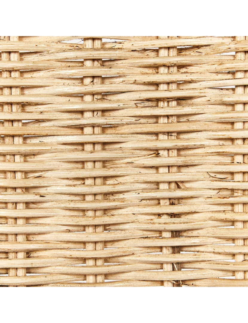 imagem de Conjunto de 2 cadeiras de baloiço em rattan natural resistência média para interior e exterior estilo Boho para jardim pátio ou varanda8