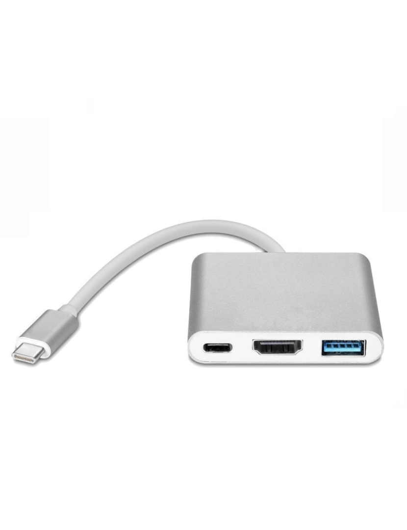 Inf - Adaptador multiporta USB-C para USB, USB-C (USB PD), 4K HDMI compatível