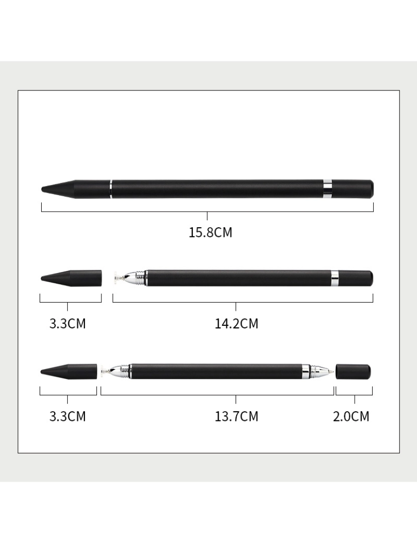 imagem de Caneta Stylus 2 em 1 com função de escrita preta11