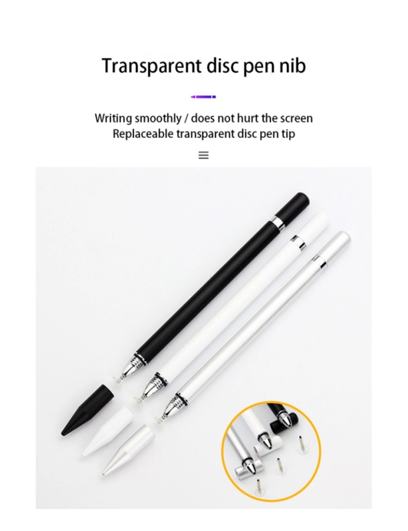 imagem de Caneta Stylus 2 em 1 com função de escrita preta4