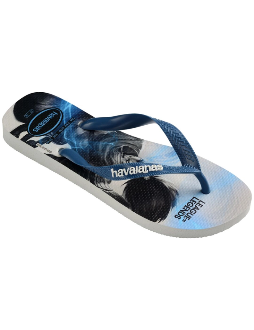 Havaianas - Chinelos Unissexo Branco e Azul