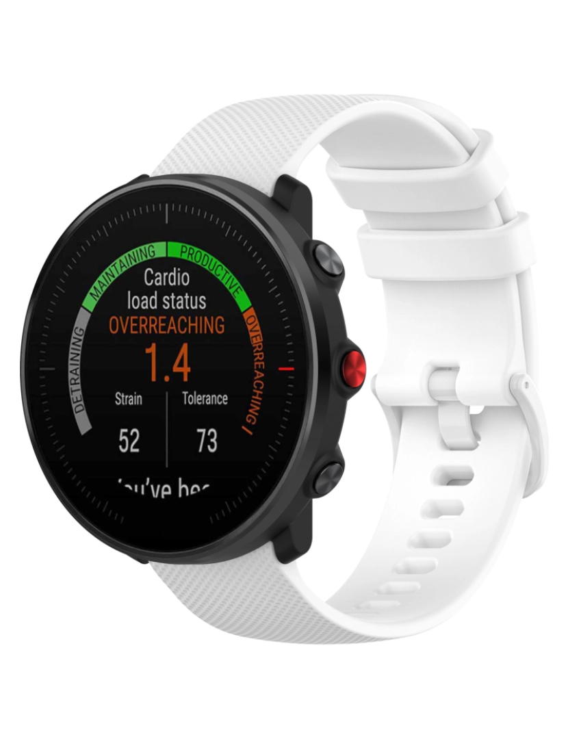 imagem de Pulseira compatível com Polar Ignite/Unite Silicone White4