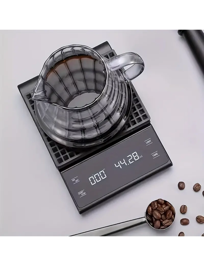 imagem de Balança de café de 5 kg/0,1 g com temporizador de carregamento USB Black8