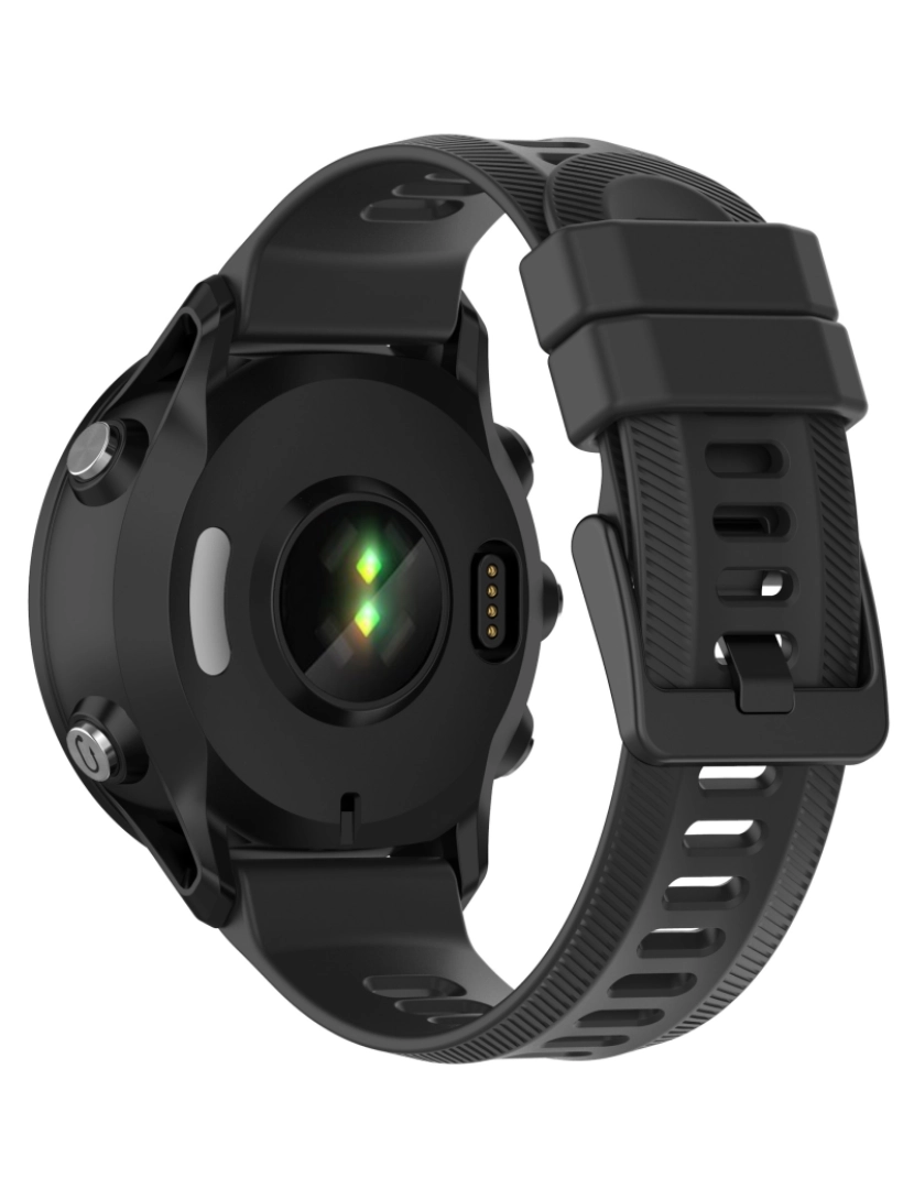 imagem de Pulseira de relógio de silicone Black 22 mm5