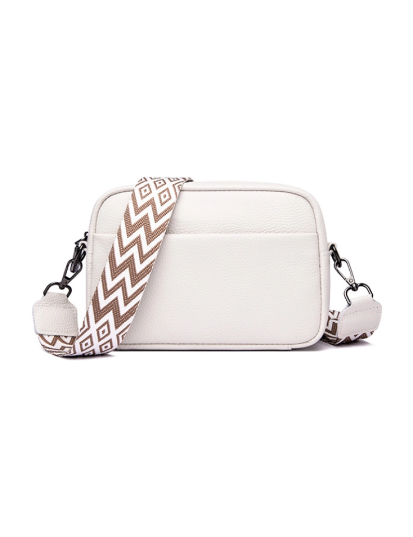 Inf - Crossbody Bolsa Alça de Ombro Bolsa Couro PU White