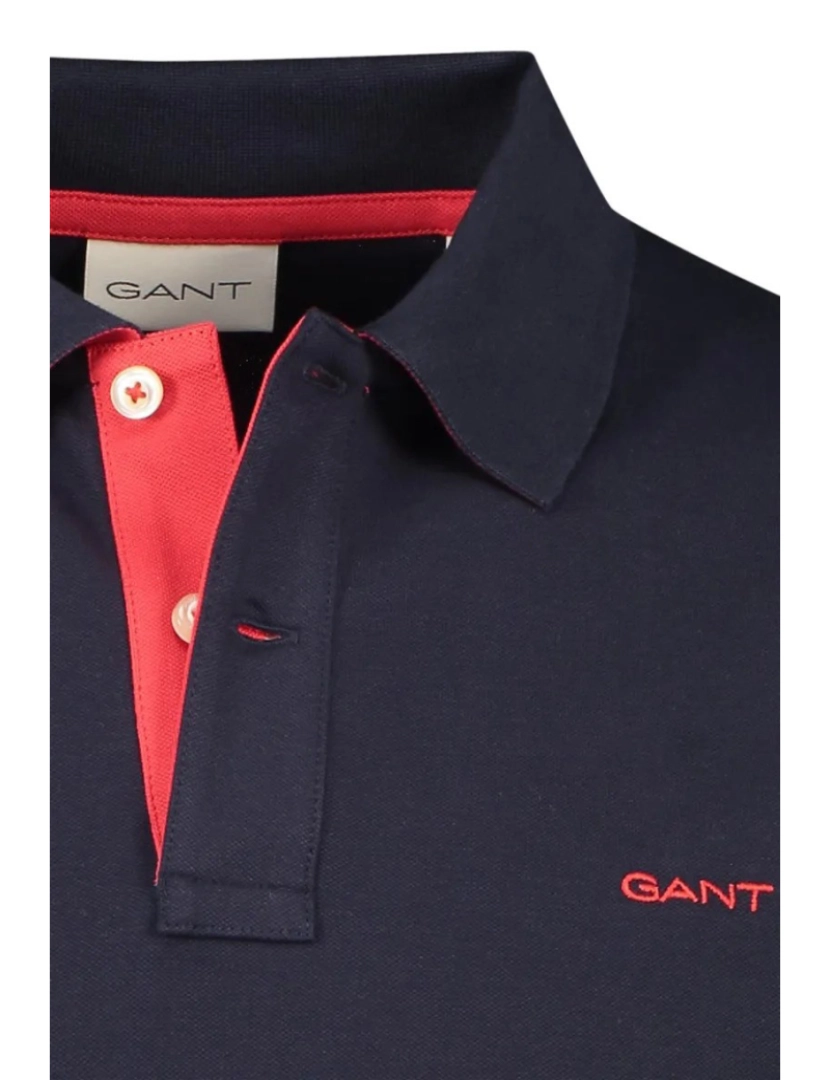 imagem de Gant Regular Fit Contrast Pique Rugger Polo Azul4