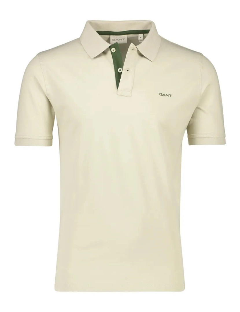 Gant - Gant Regular Fit Contrast Pique Rugger Polo Bege