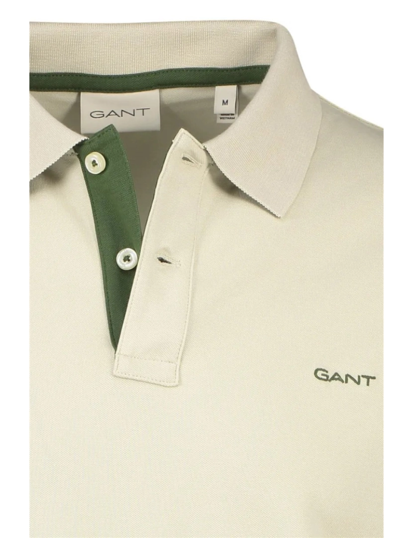 imagem de Gant Regular Fit Contrast Pique Rugger Polo Bege4