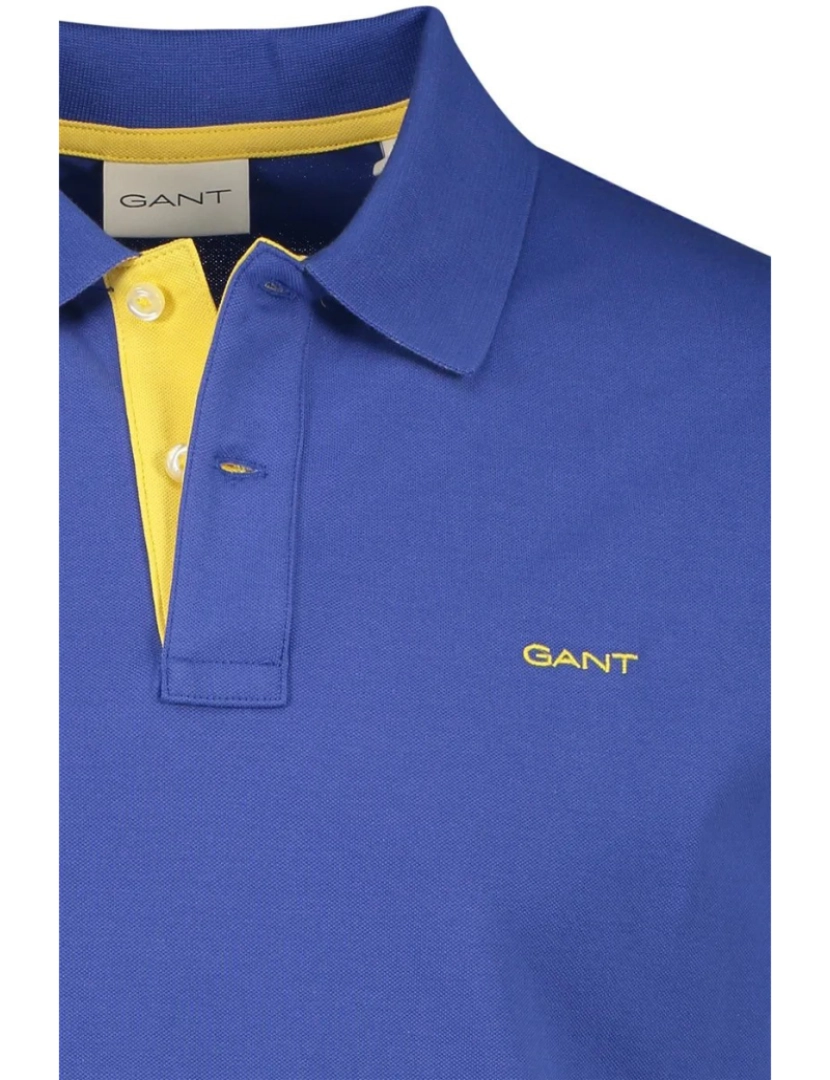 imagem de Gant Regular Fit Contrast Pique Rugger Polo Azul4