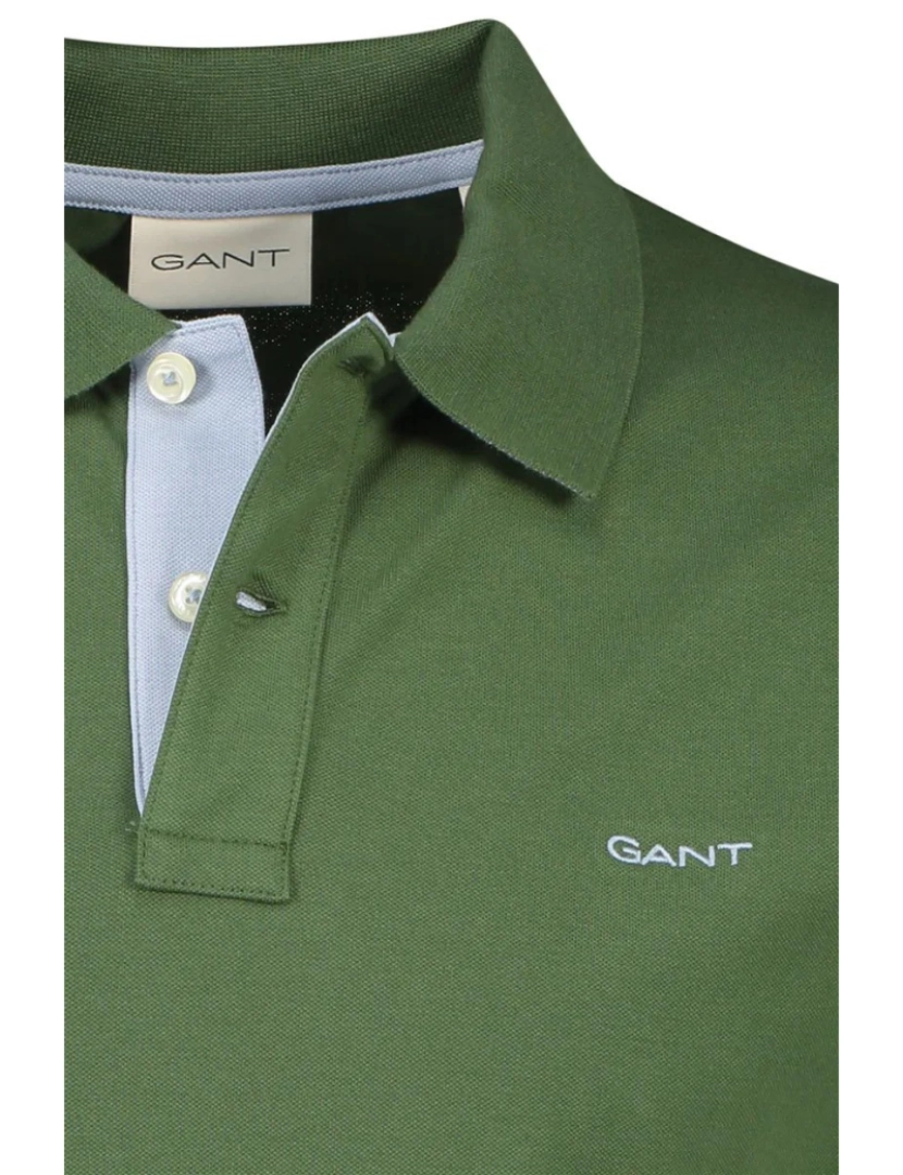 imagem de Gant Regular Fit Contrast Pique Rugger Polo Verde4