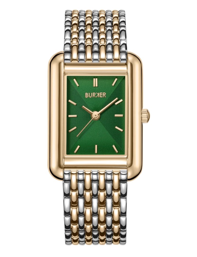 Burker - Relógio Feminino Olivia Gold Silver Green