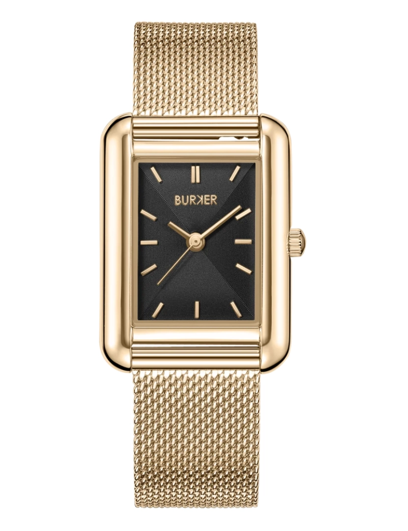 Burker - Mulher's Watch Olivia Malha preta de ouro