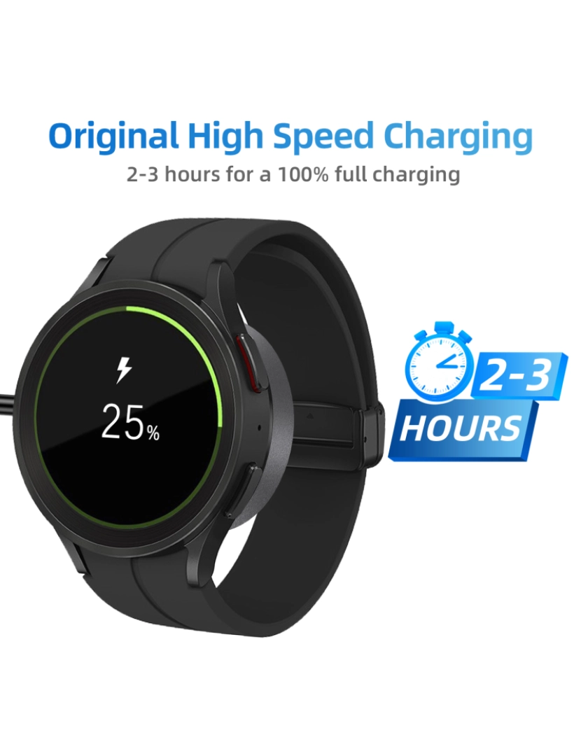 imagem de Carregador USB-C para Samsung Galaxy Watch 3/4/5/6/7, Ativo 1/2 Black5