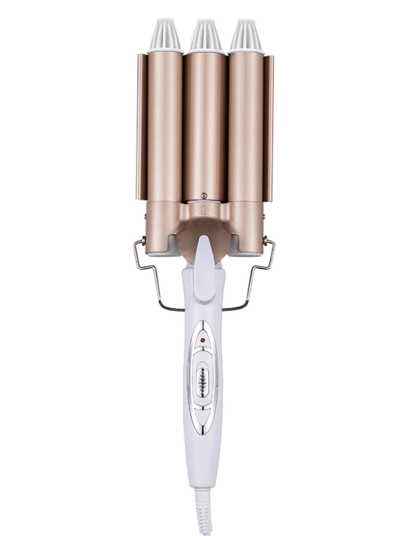 imagem de Curling ferro com três hastes Branco / Dourado10