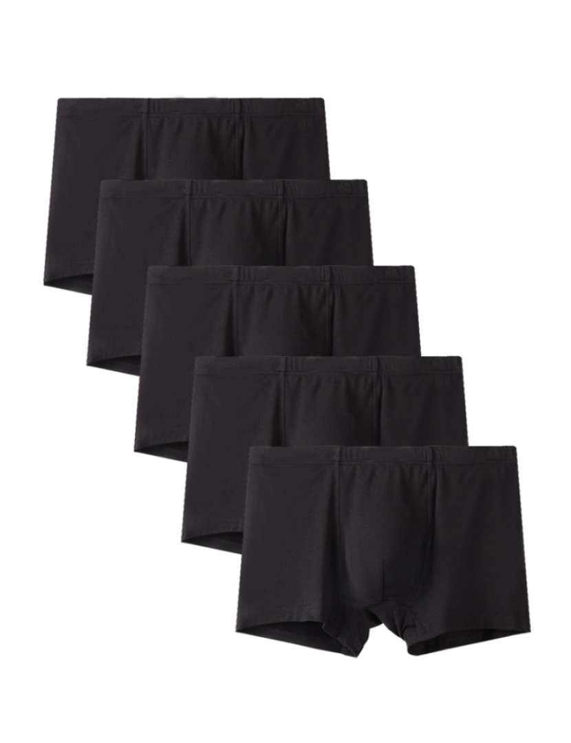 Inf - Cueca masculina de bambu 5 pacotes preto - L  L