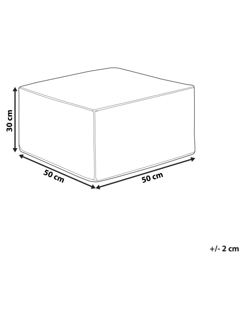 imagem de Pufe quadrado em algodão laranja com bolas de EPS repousa-pés para sala de estar ou quarto acessório para casa2