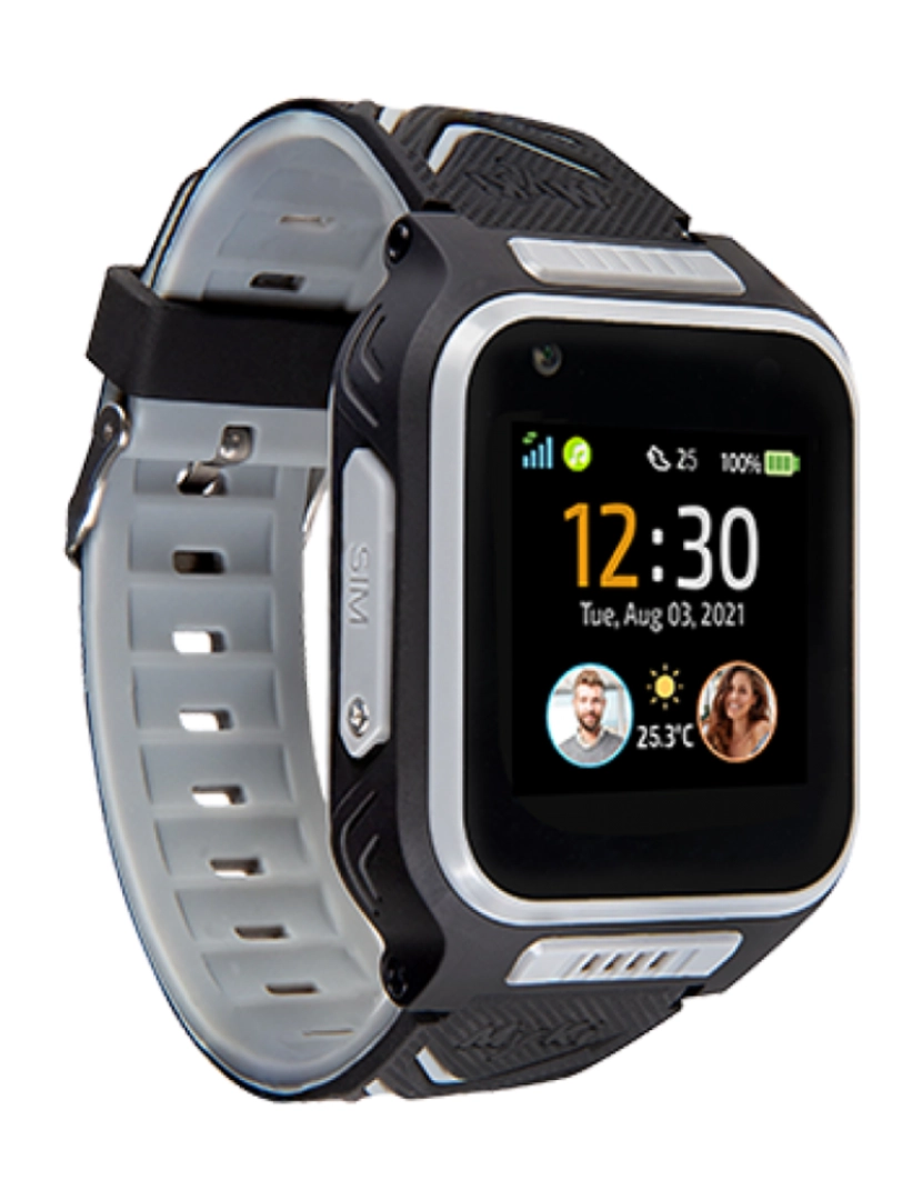 Myki - MyKi Watch 4 Mostrador: Black  Pulseira: Rubber Grey  Grau A+