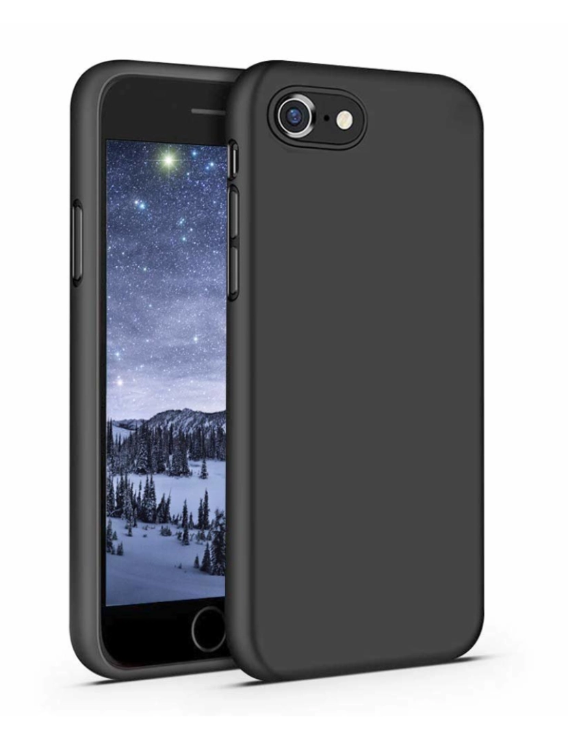 Inf - Capa de silicone para iPhone 7/8/SE Preto