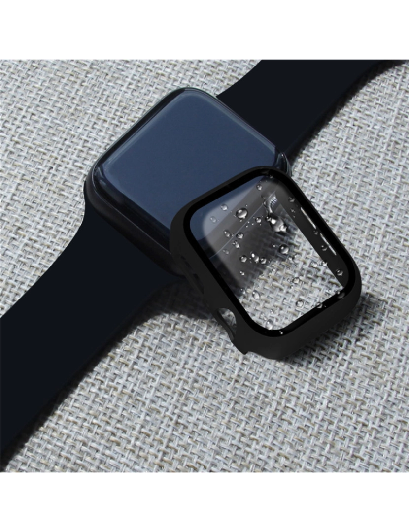 imagem de Protetor de tela Apple Watch 4/5/6 (44 mm) Apple Watch SE (44 mm) vidro temperado Preto10