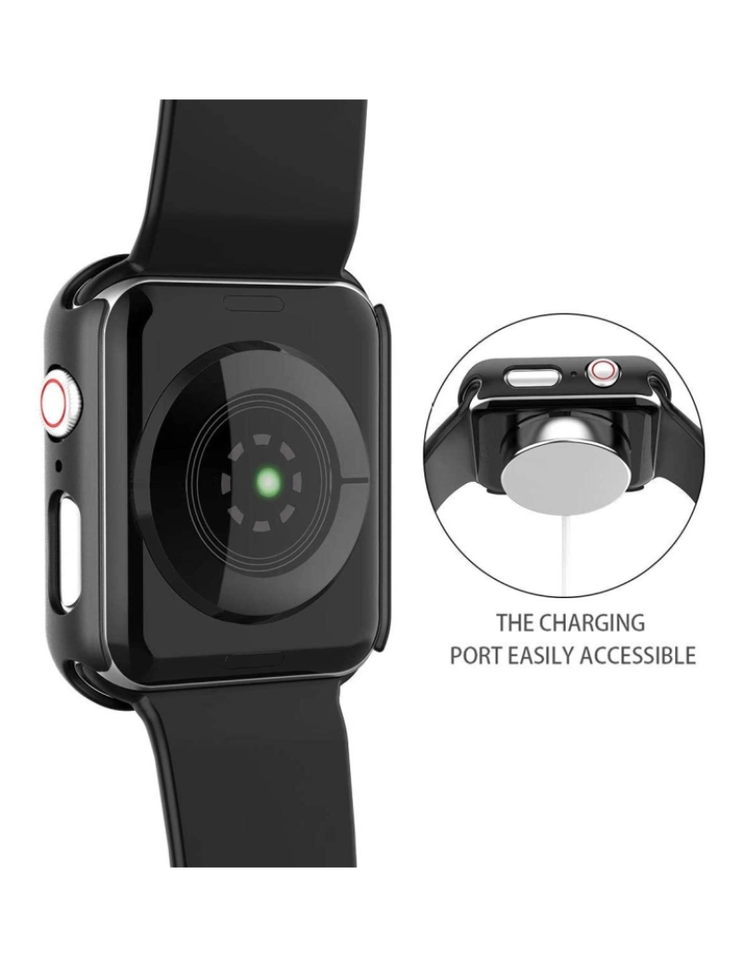 imagem de Protetor de tela Apple Watch 4/5/6 (44 mm) Apple Watch SE (44 mm) vidro temperado Preto3