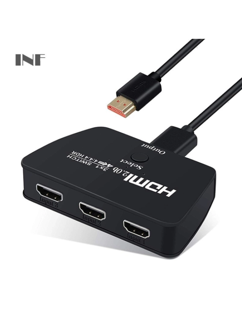 imagem de Interruptor HDMI 3x1 com HDR 3D 4K10