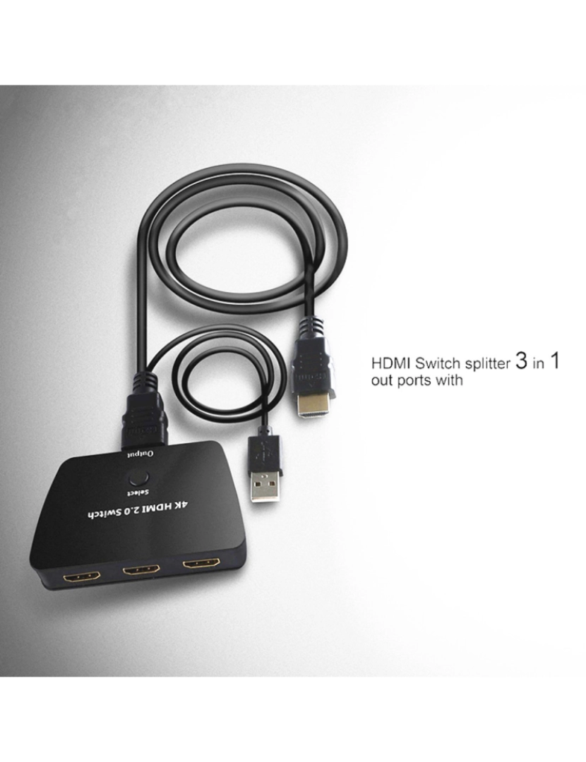 imagem de Interruptor HDMI 3x1 com HDR 3D 4K4