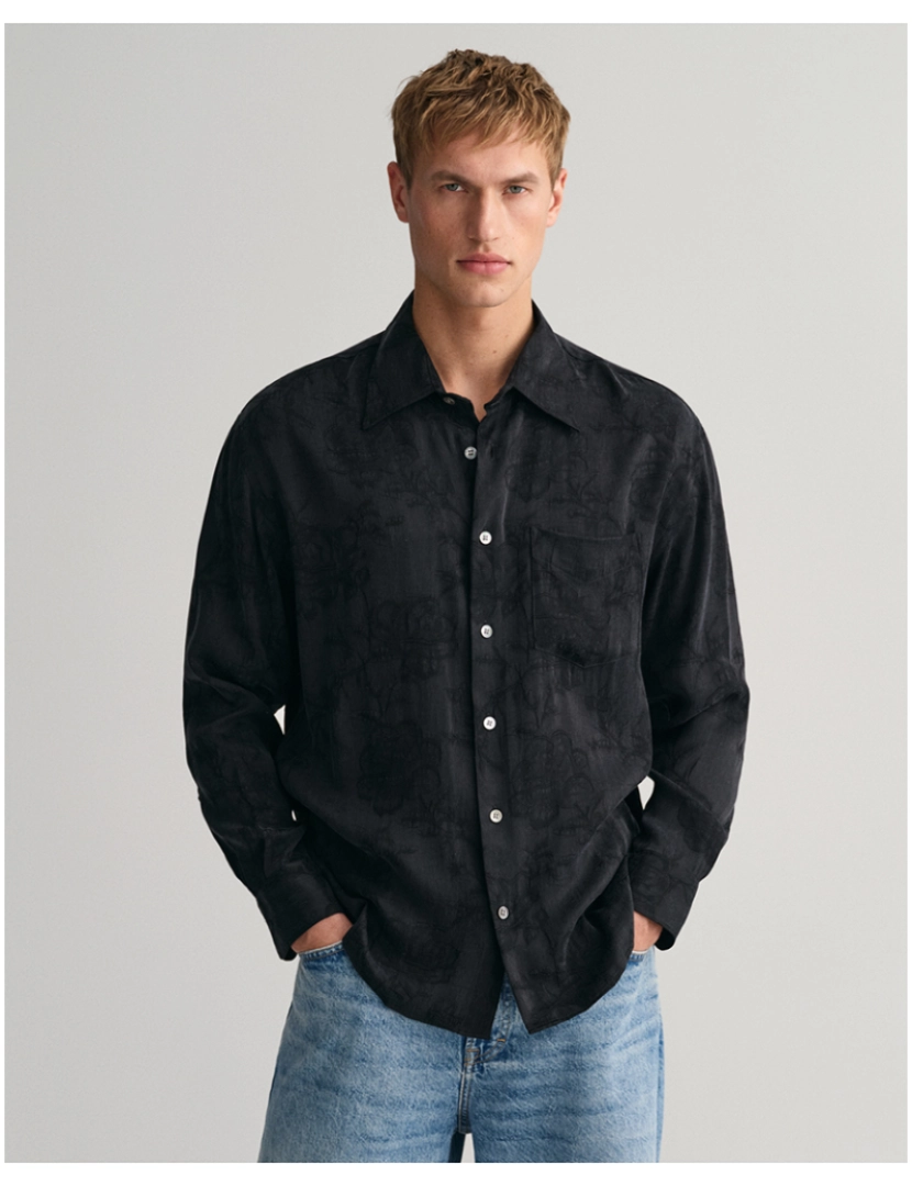 Gant - Camisa de Homem Preto