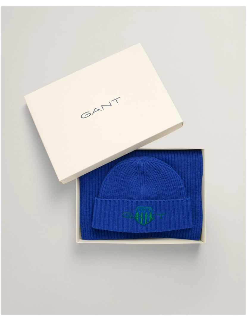 Gant - Gorro e Cachecol de Adolescente Azul