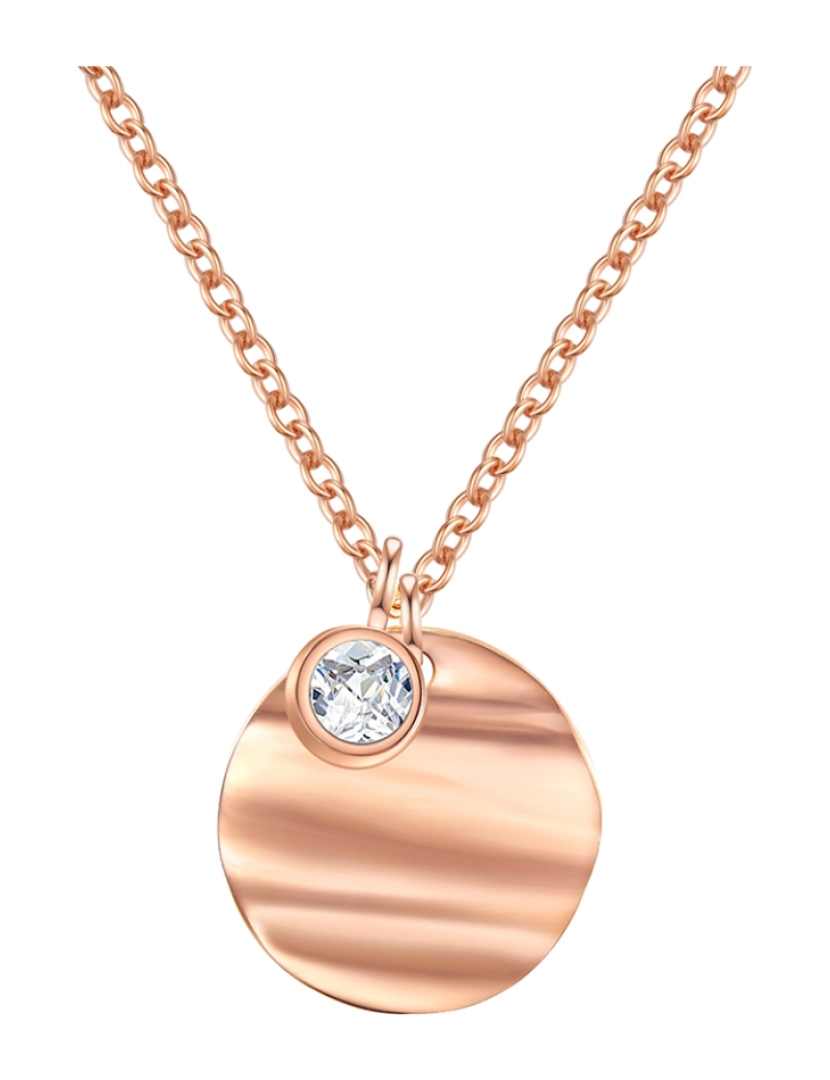 Eastside - Colar com pingente aço inoxidável Rose Gold zircônia branca