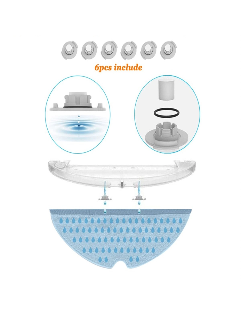 imagem de Acessórios 22 peças Xiaomi Roborock S5 Max/S50/S51/S55/S5/S60/S65/S6/S6 Pure/S6 MAXV7