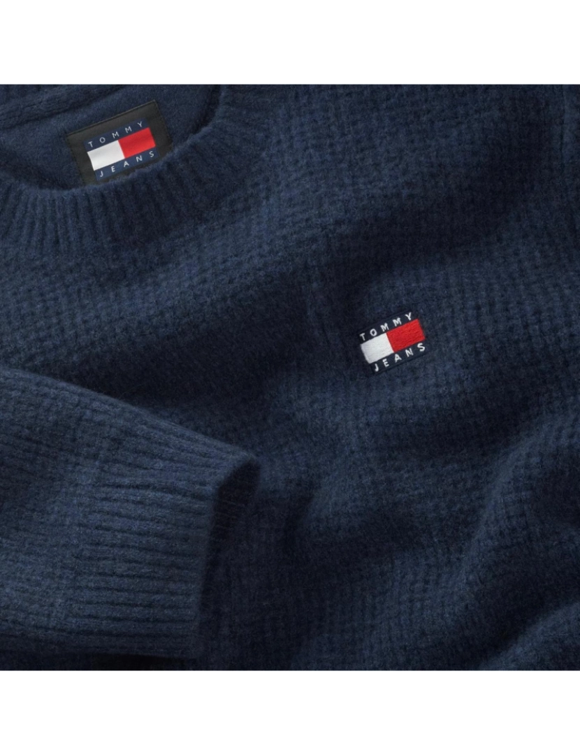 imagem de Tommy Jeans Waffle Sweater Azul4