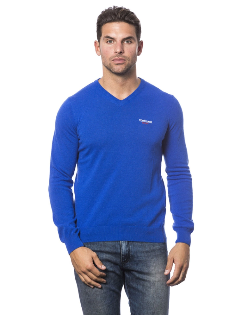 Roberto Cavalli - Sweatshirt de Homem Azul índigo