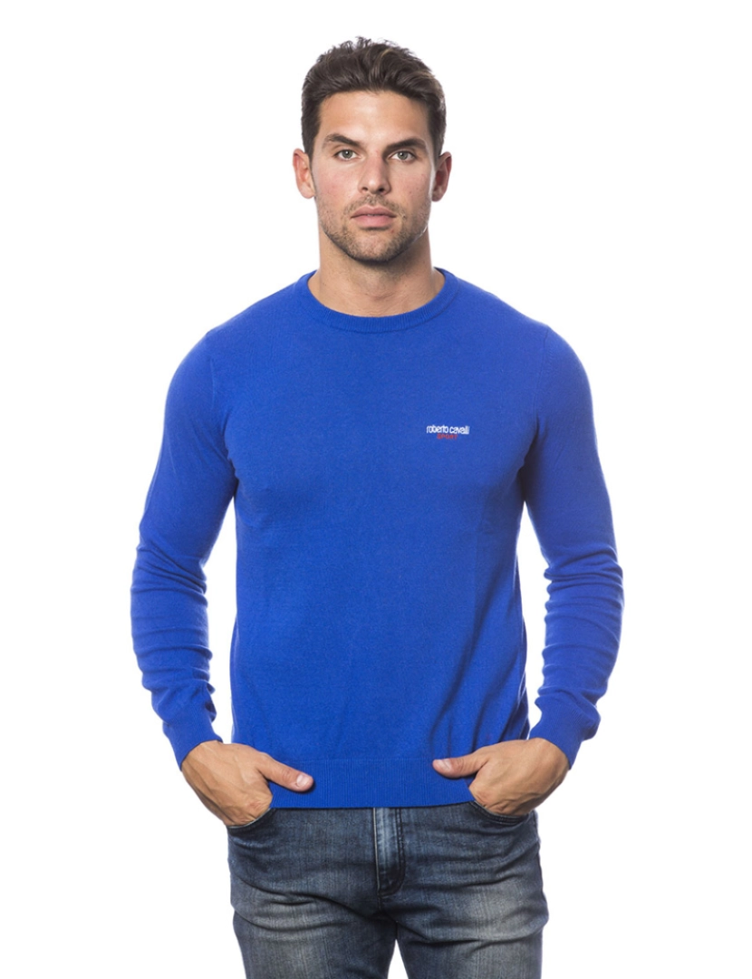 Roberto Cavalli - Sweatshirt de Homem Azul índigo