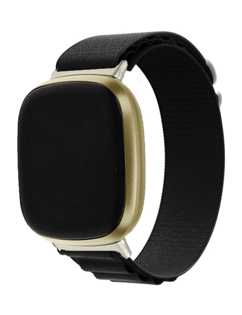 Inf - Pulseira de relógio Nylon Black  Fitbit Versa 3