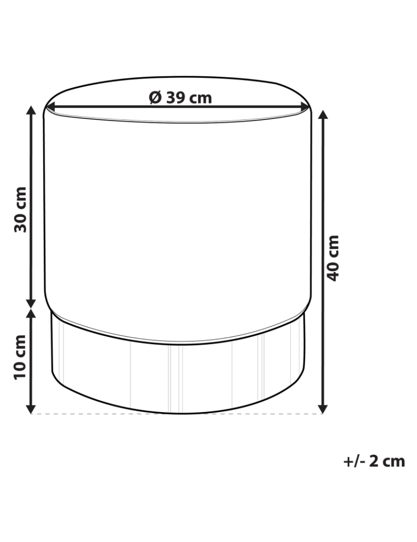 imagem de Tamborete em veludo laranja com base metálica dourada de forma cilíndrica 40 cm para sala ou quarto de estilo boho2