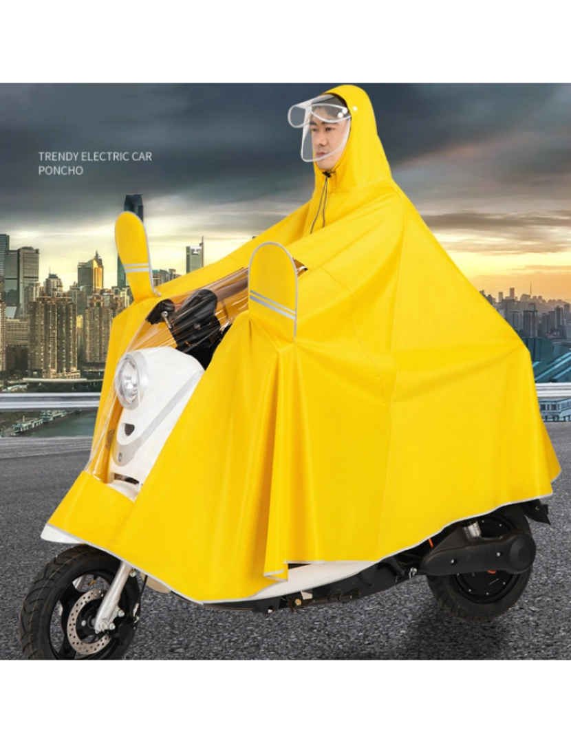 imagem de Poncho de chuva para bicicleta, ciclomotor, scooter - bordas refletivas DarkBlue 7XL6