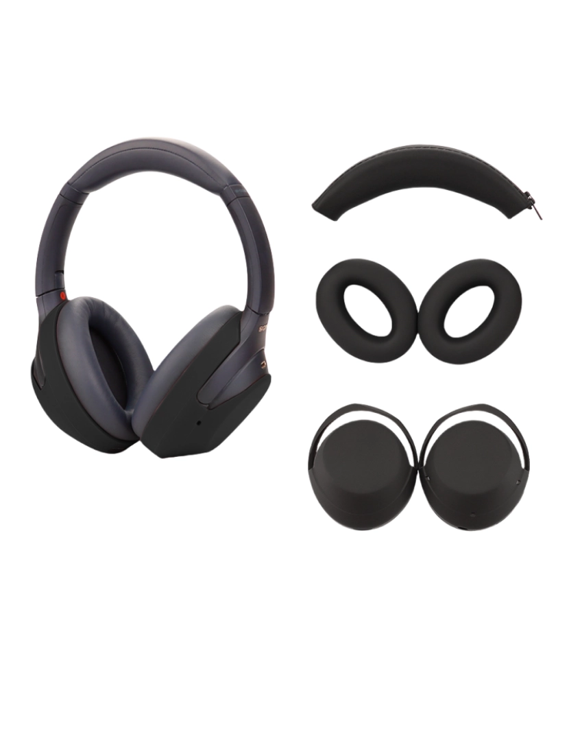 Inf - Almofadas de ouvido, capas e almofada de faixa de cabeça para Sony WH-1000XM3/4 Black