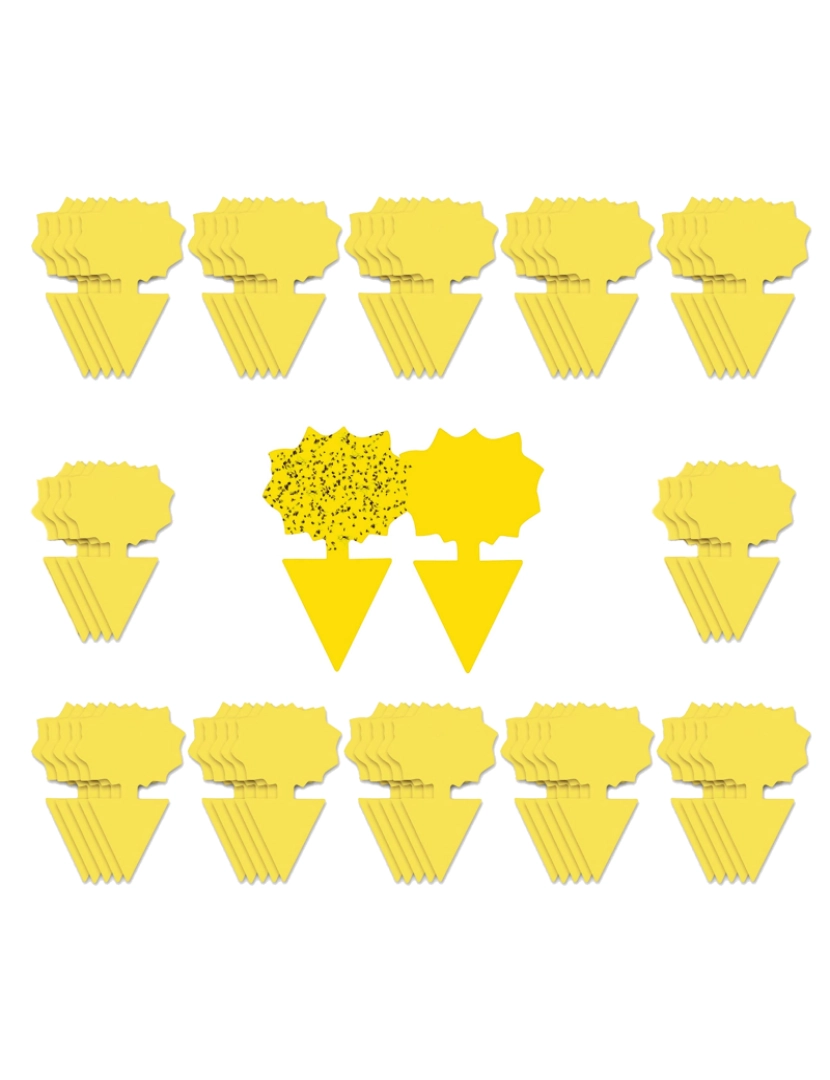 Inf - Pacote de 60 coletores de moscas / armadilhas para moscas / armadilhas pegajosas para insetos Yellow