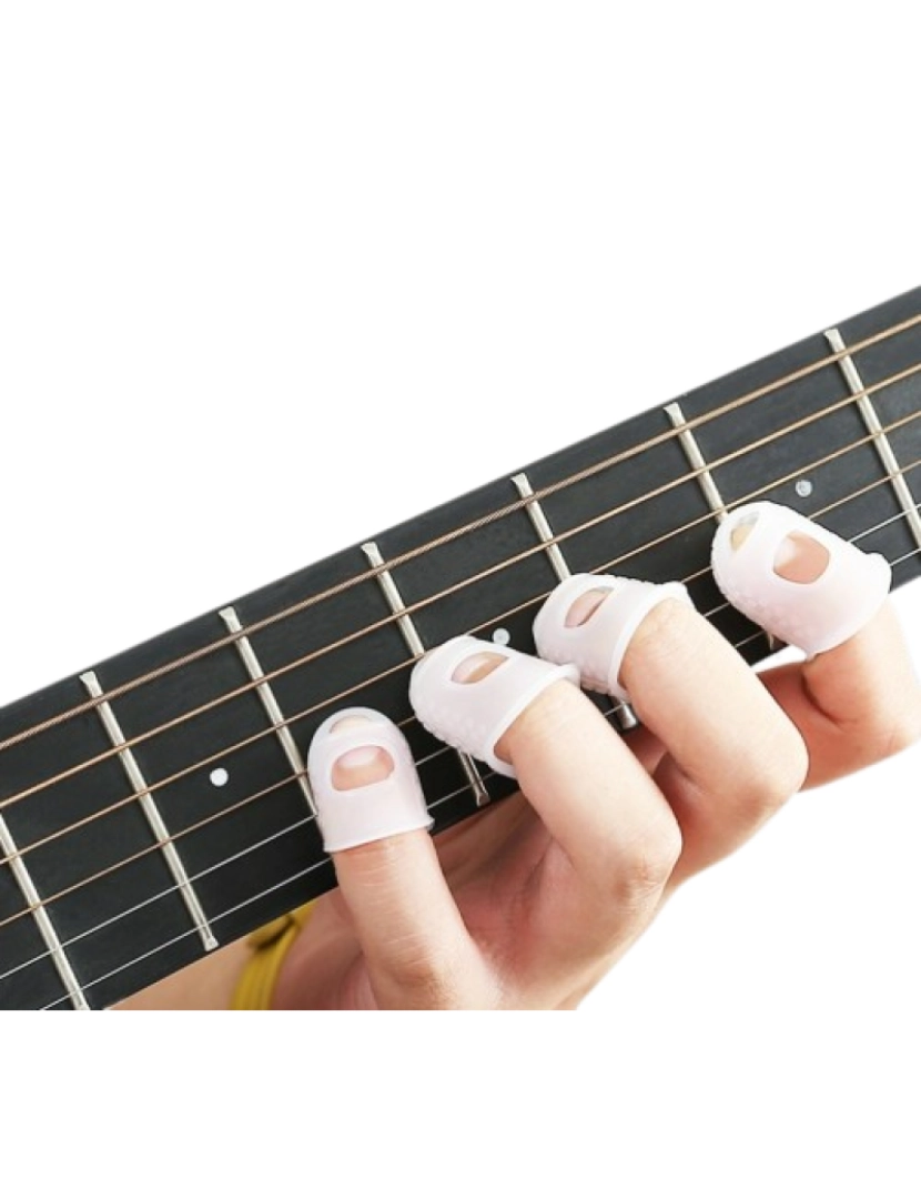 imagem de Silicone de proteção de dedo de guitarra 25 unidades Transparent1